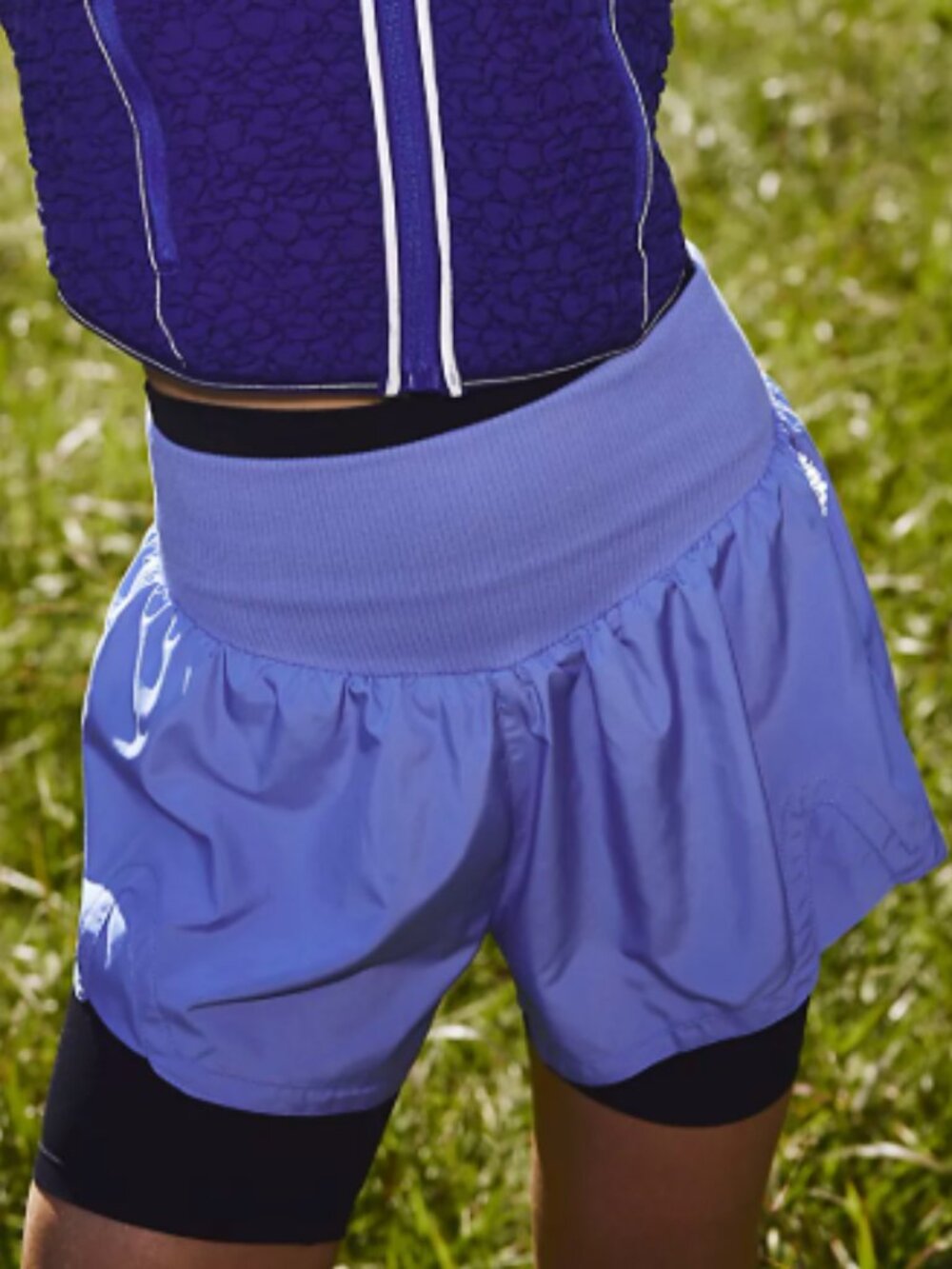 Free People Movement Women's Carpe Diem Shorts In Blueberry - XL  NWOT